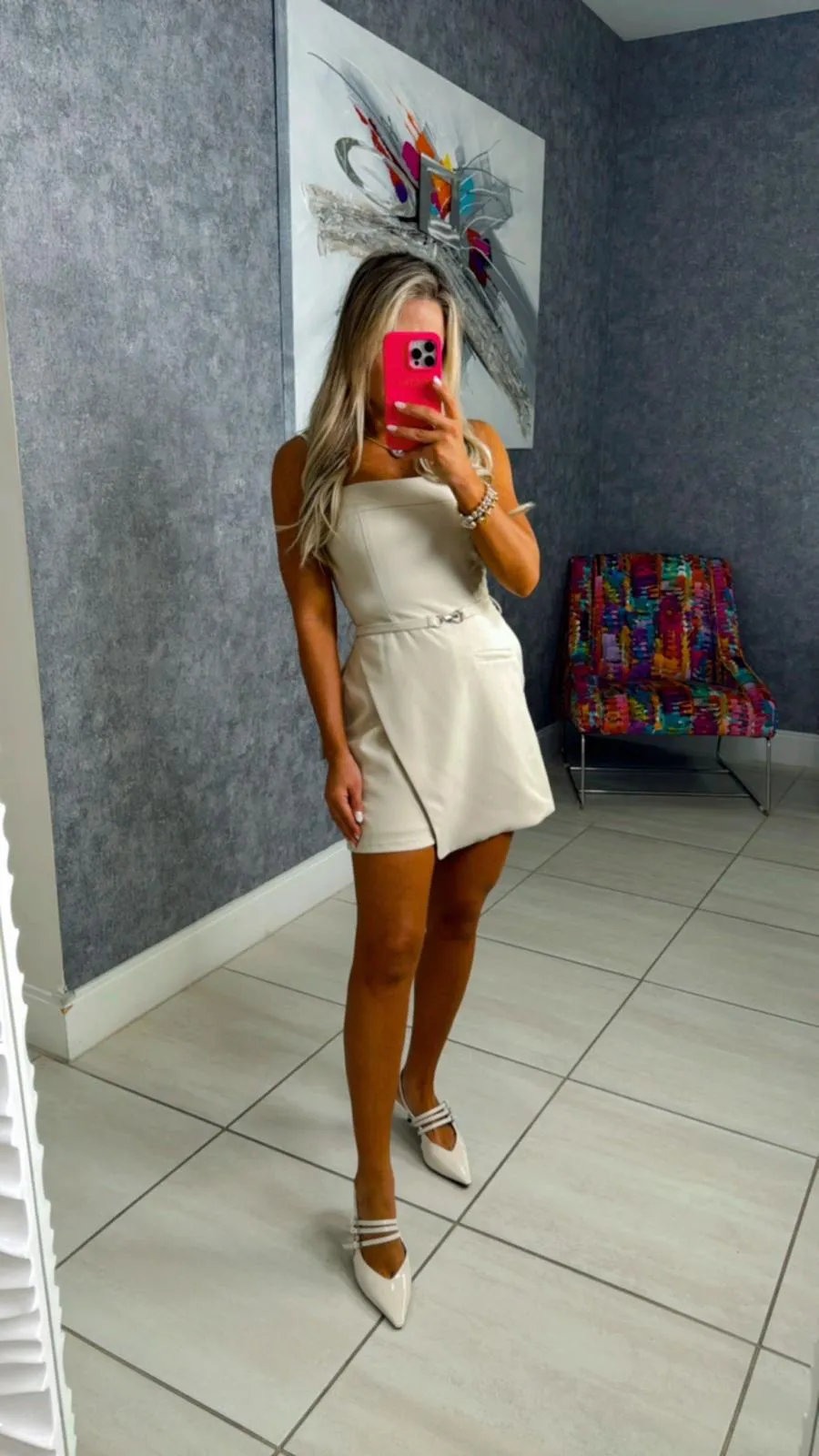 7880 Belted wrap skirt romper