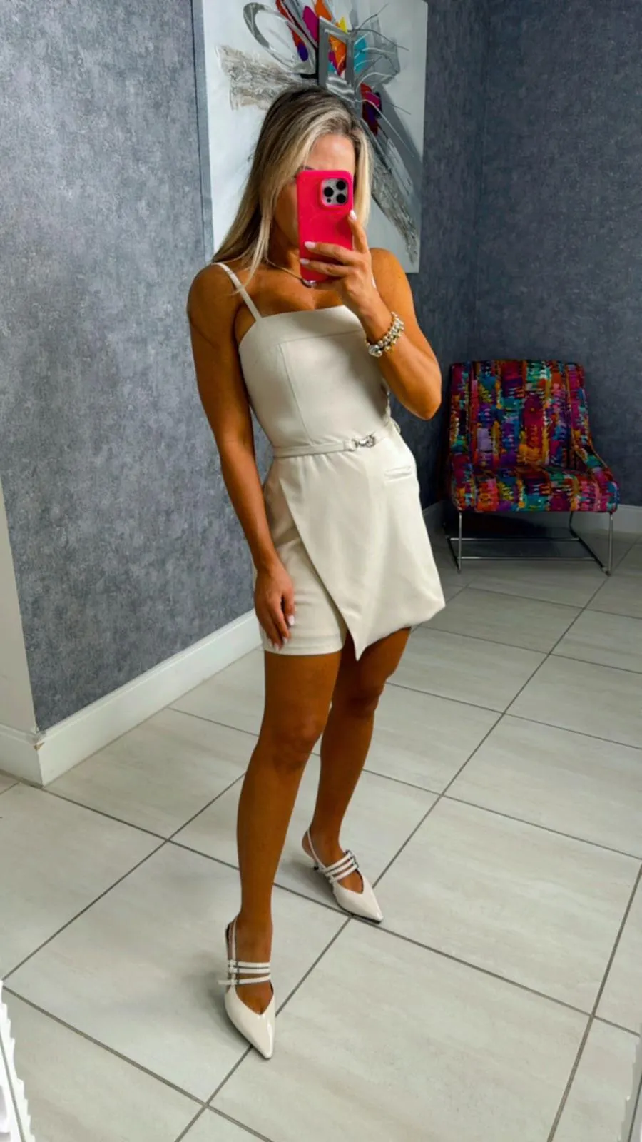 7880 Belted wrap skirt romper