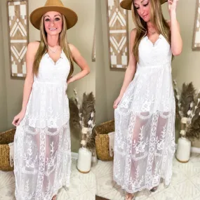 A White Western Dream Maxi Romper