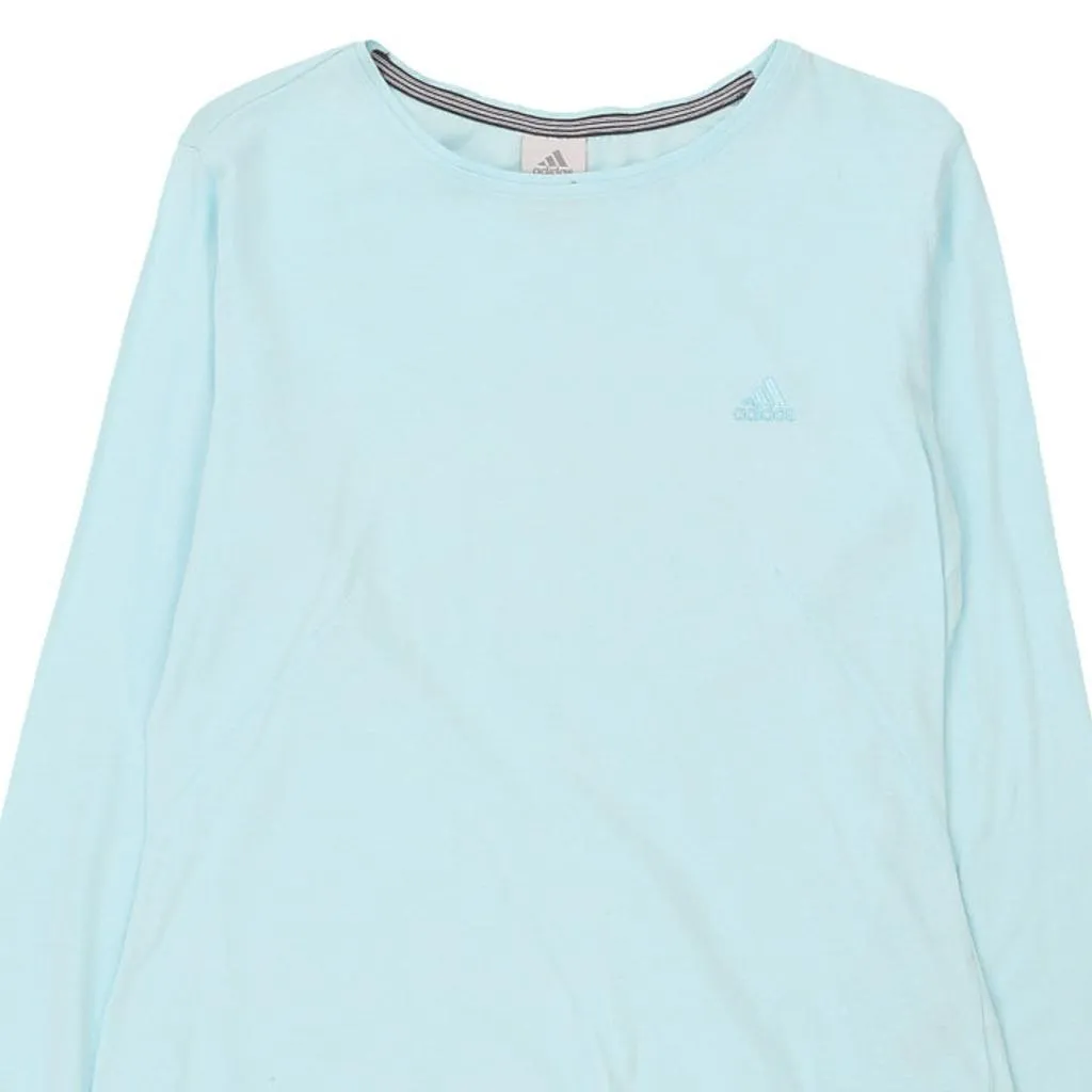 Age 14 Adidas Long Sleeve T-Shirt - Large Blue Cotton Blend