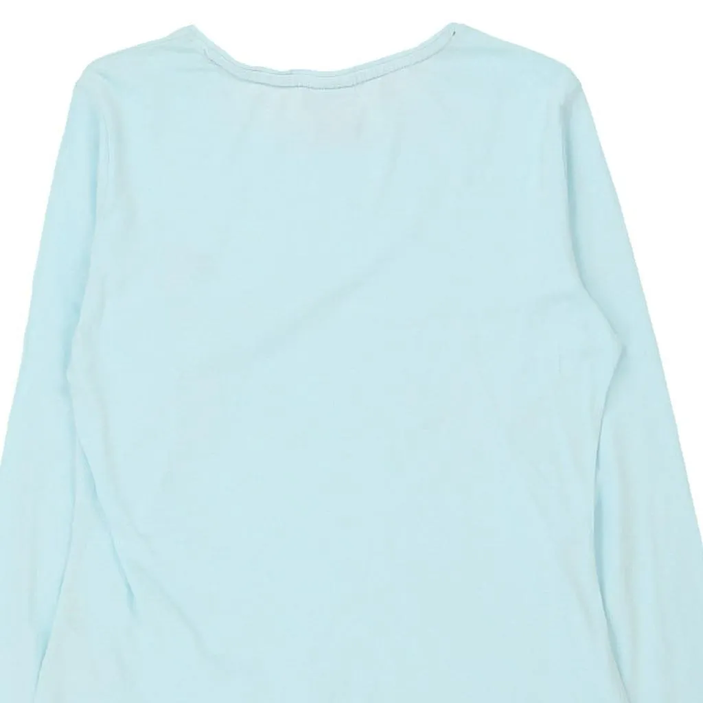 Age 14 Adidas Long Sleeve T-Shirt - Large Blue Cotton Blend