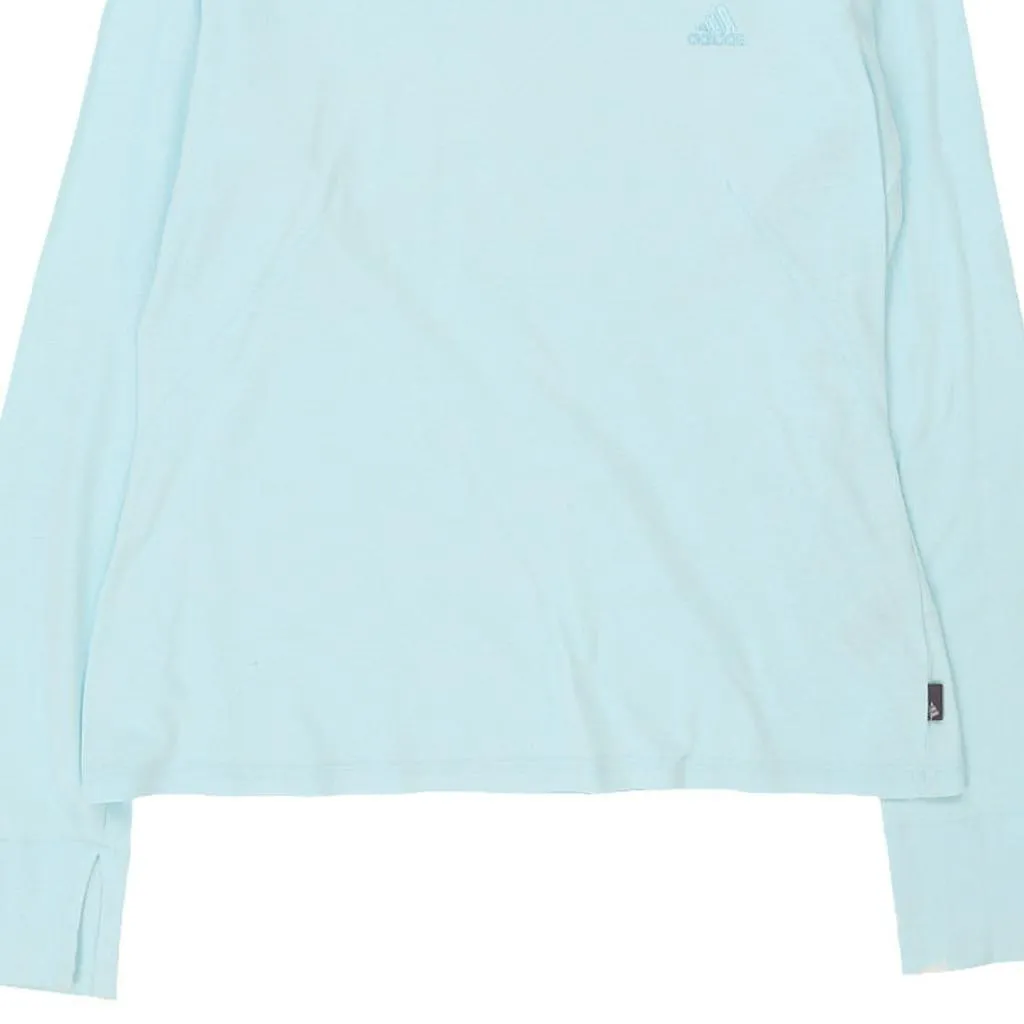 Age 14 Adidas Long Sleeve T-Shirt - Large Blue Cotton Blend