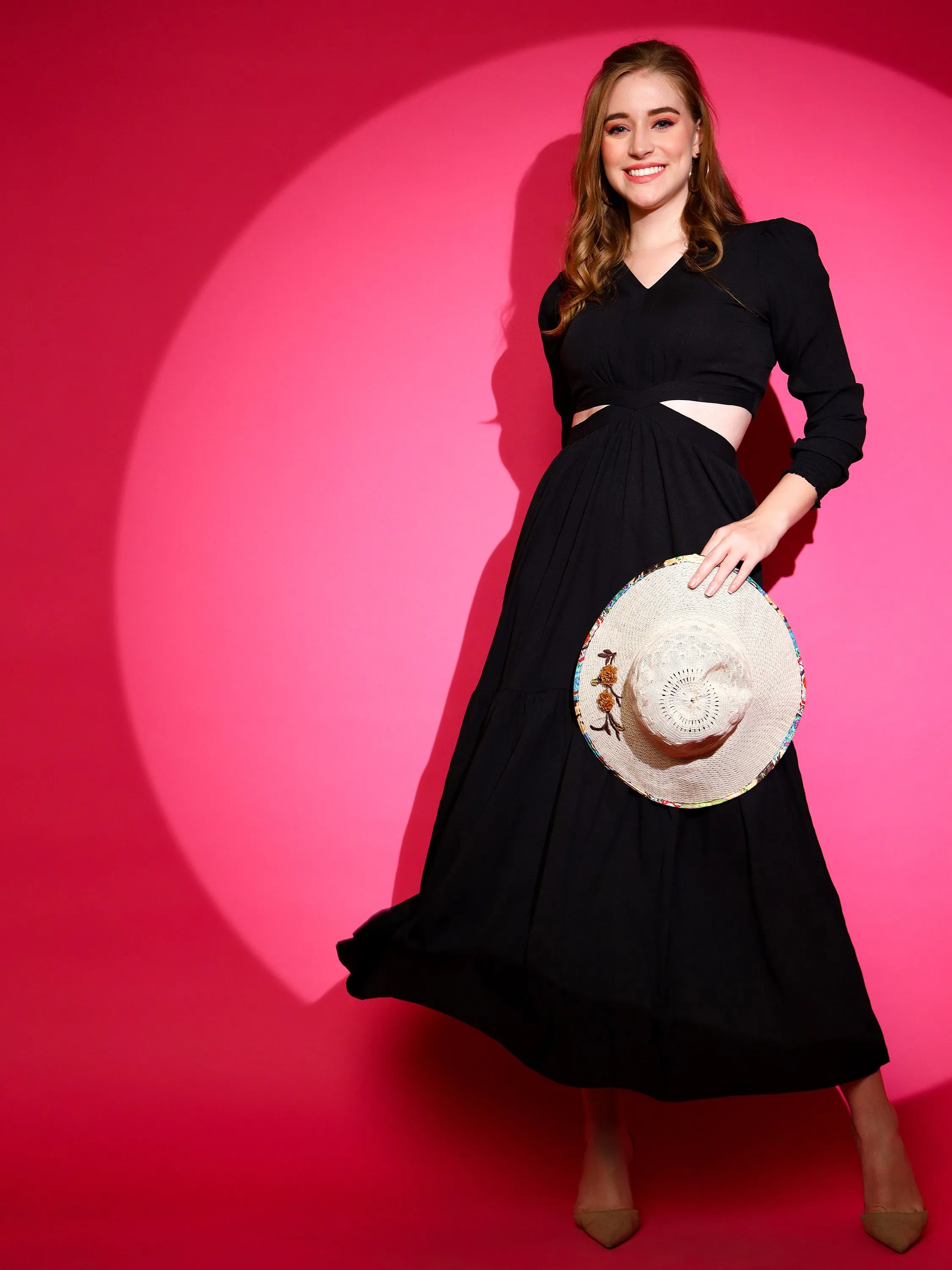 Allure in Black: Women Fit & Flare Dress