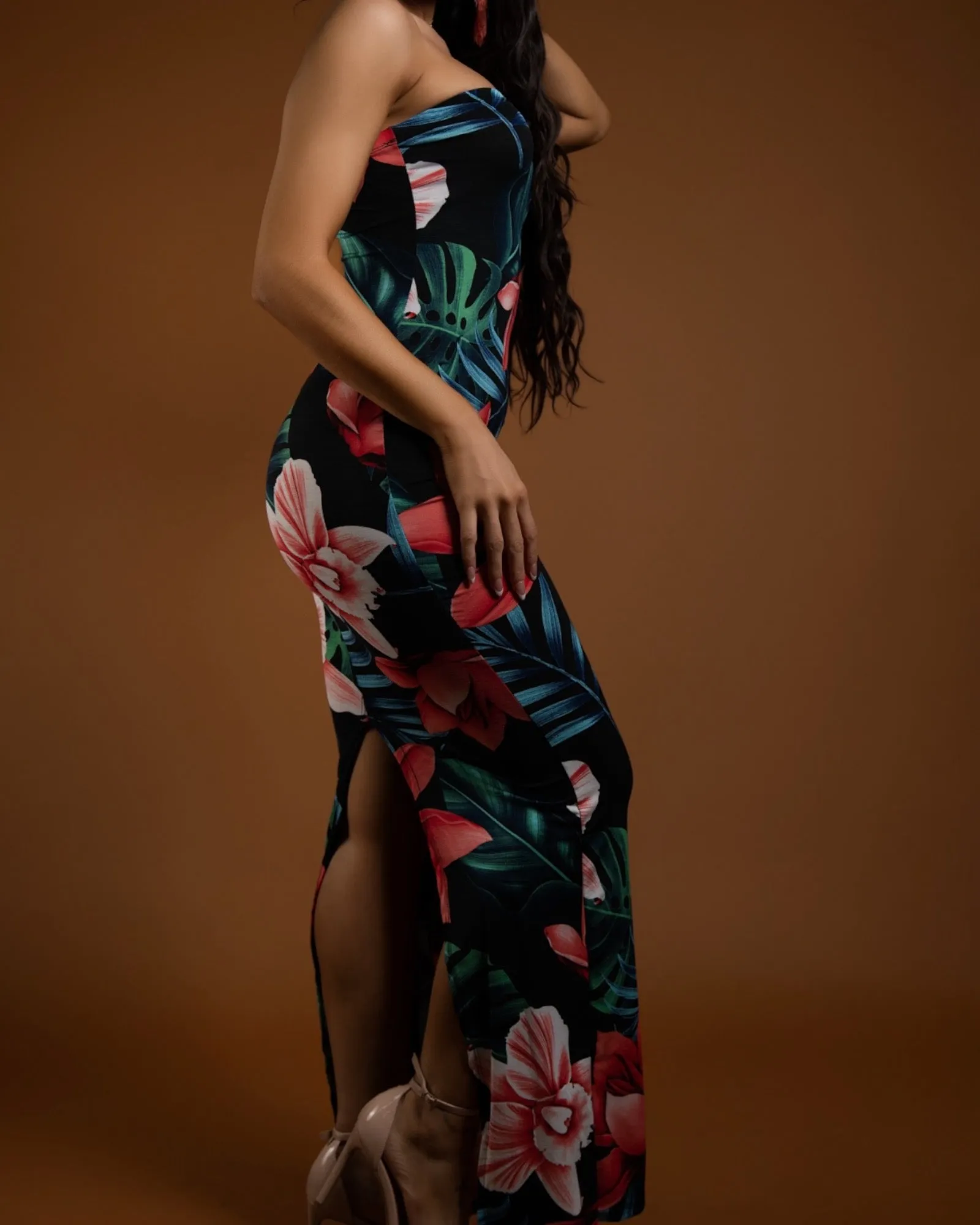Aloha Flower Maxi Dress- Pink