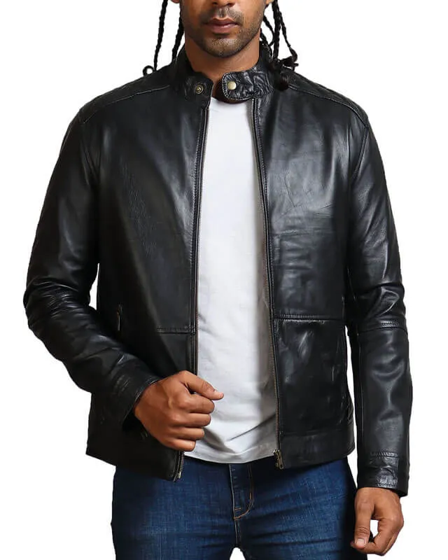 American Flag Skull Leather Jacket