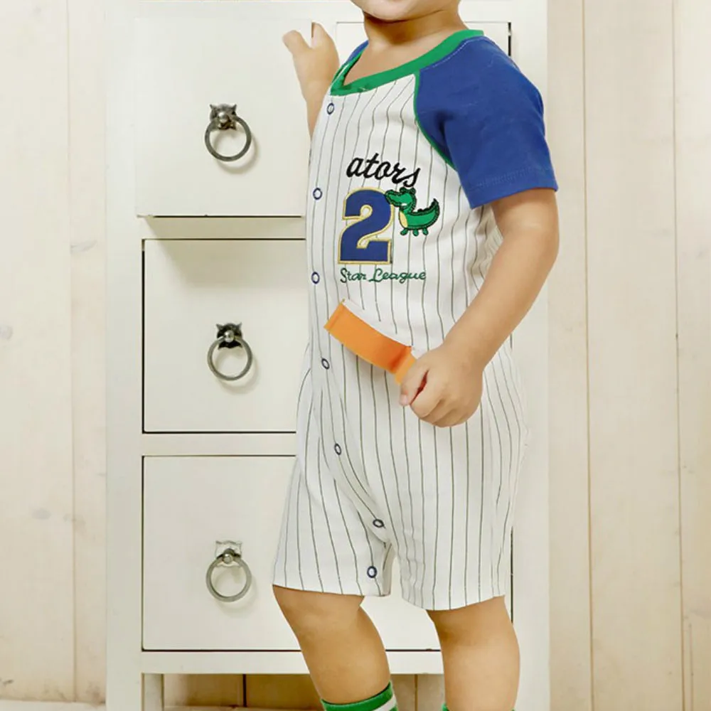 Baby Romper Alligators 02 Baseball League Romper