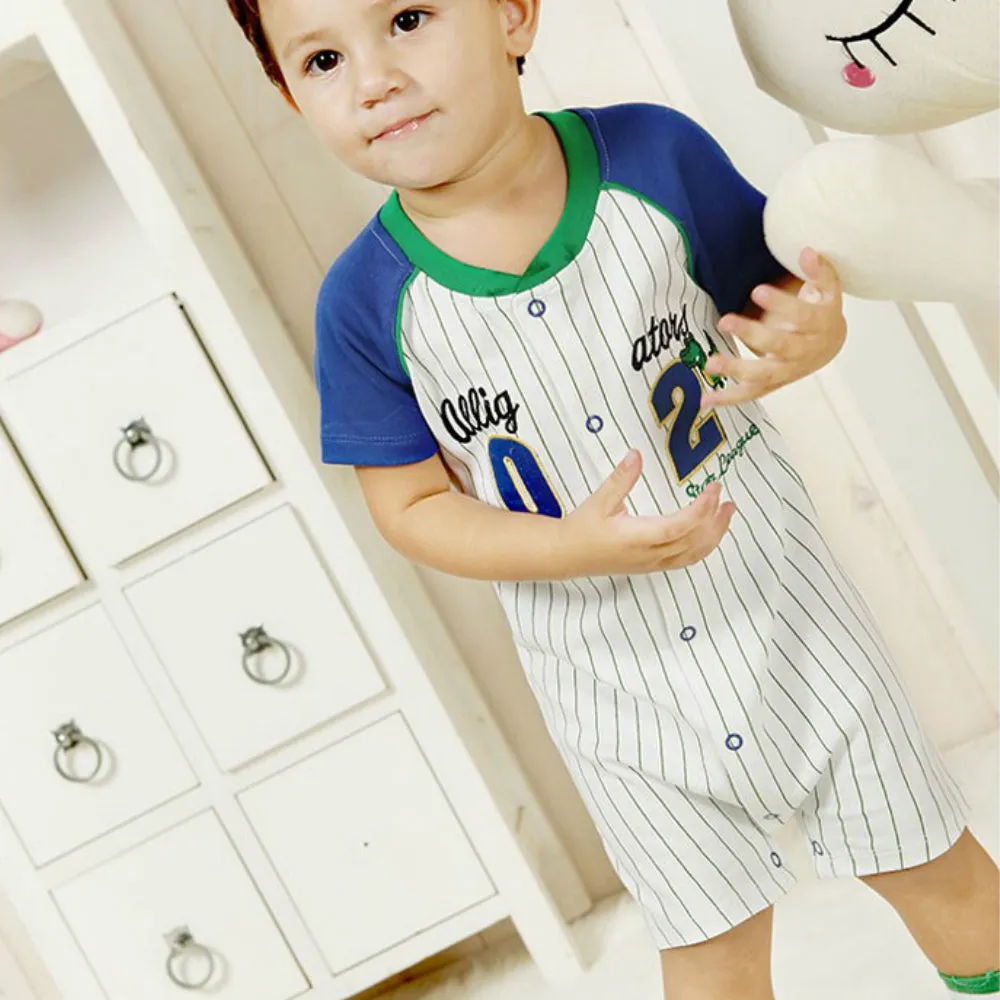 Baby Romper Alligators 02 Baseball League Romper
