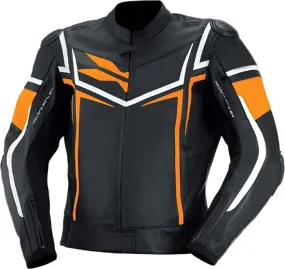 BESTZO Men's Motorcycle Real Leather Biker Motorbike Jacket Black