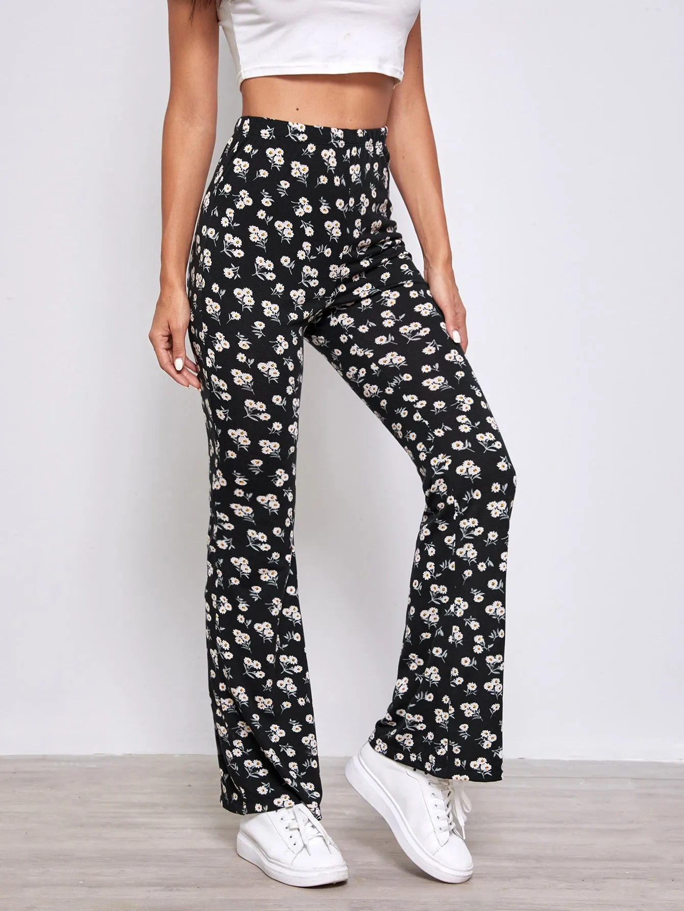Boho All Over Print High Waist Long Women Pants