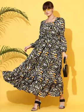 Bold Blossom Fit and Flare Dress
