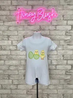 Boy's Hatching Chicks Applique Romper