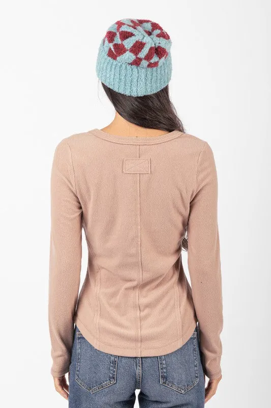 Brushed Henley Top