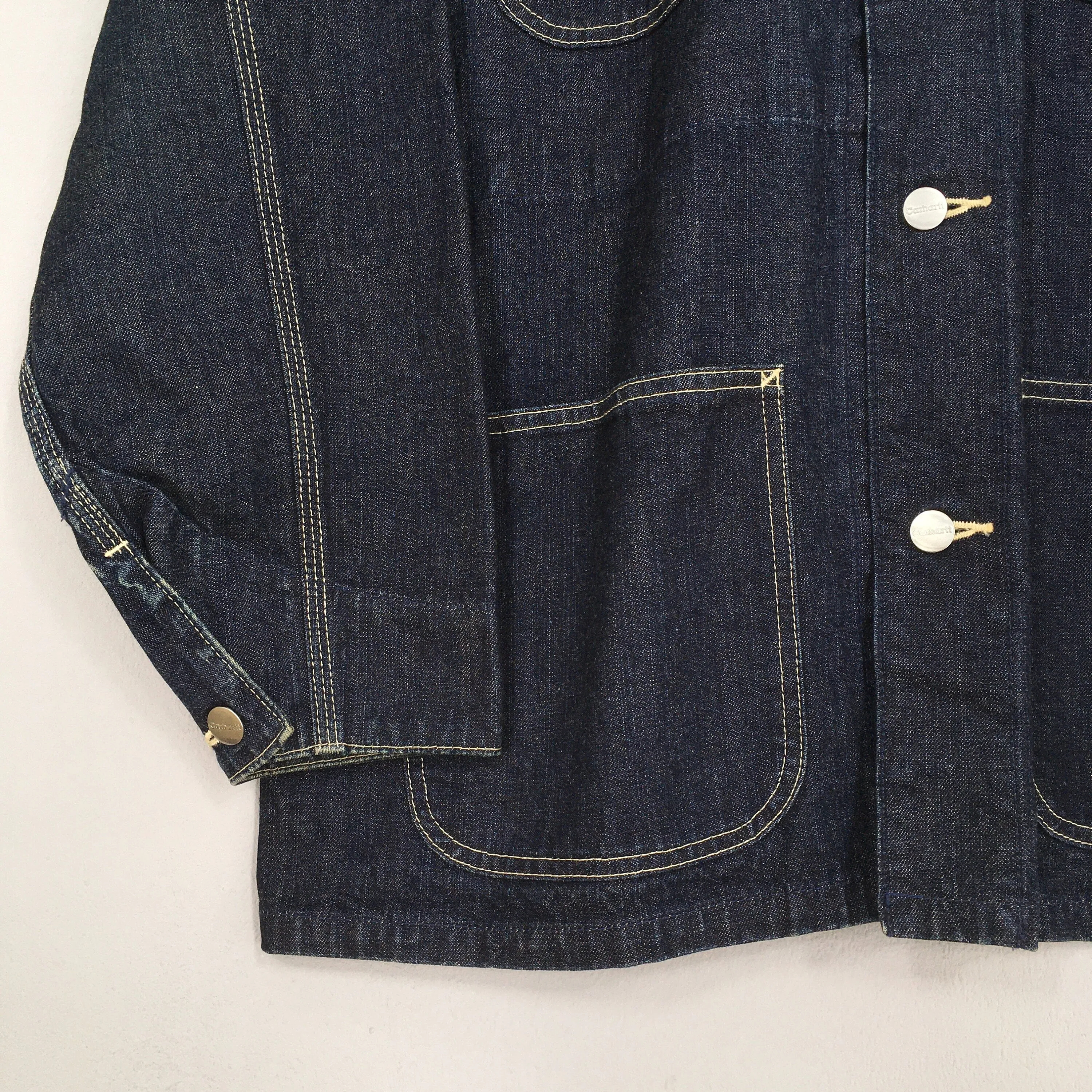 Carhartt Indigo Blue Jeans Workwear Jacket Large