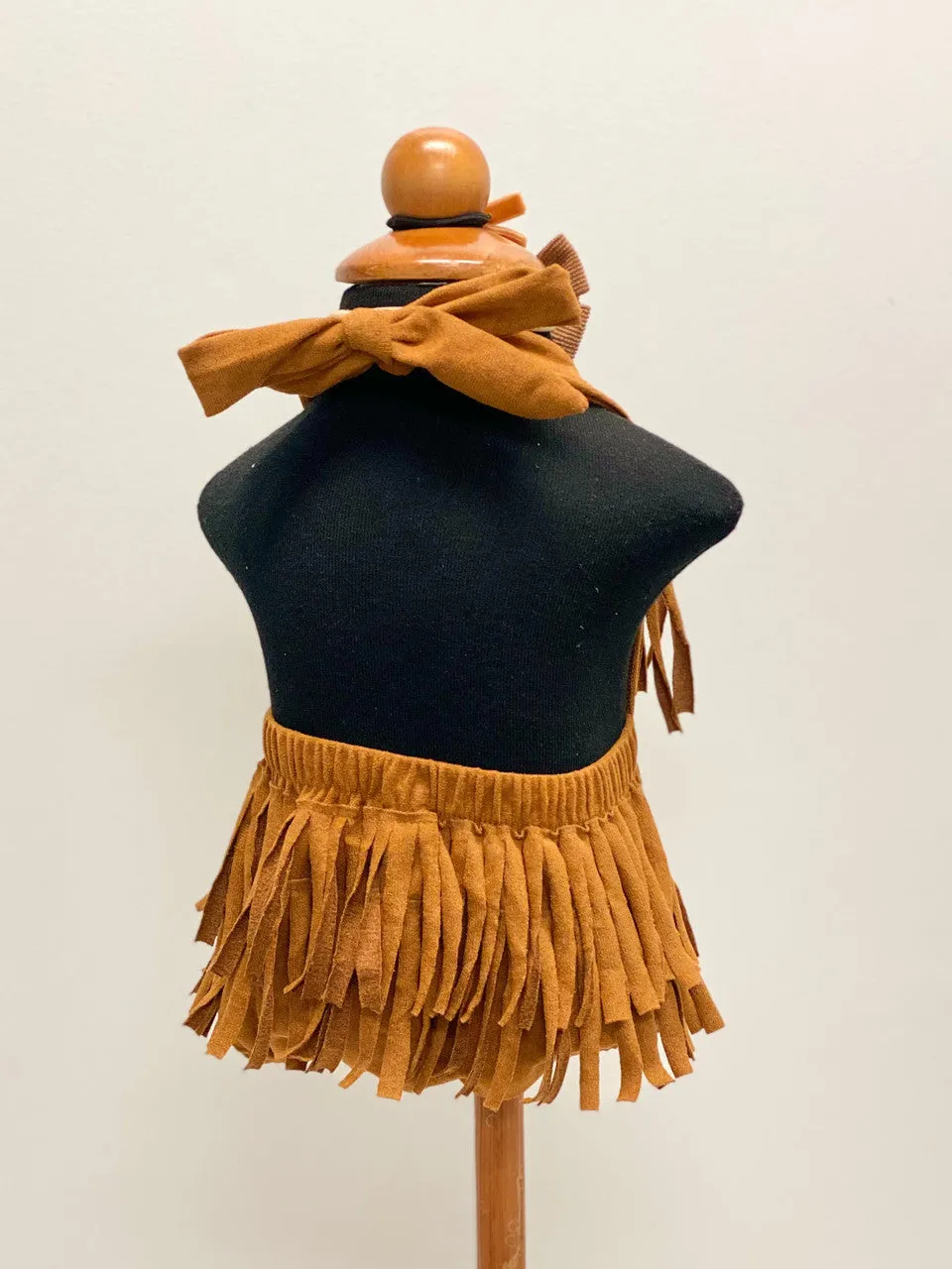 Chocolate Fringe Infant Romper