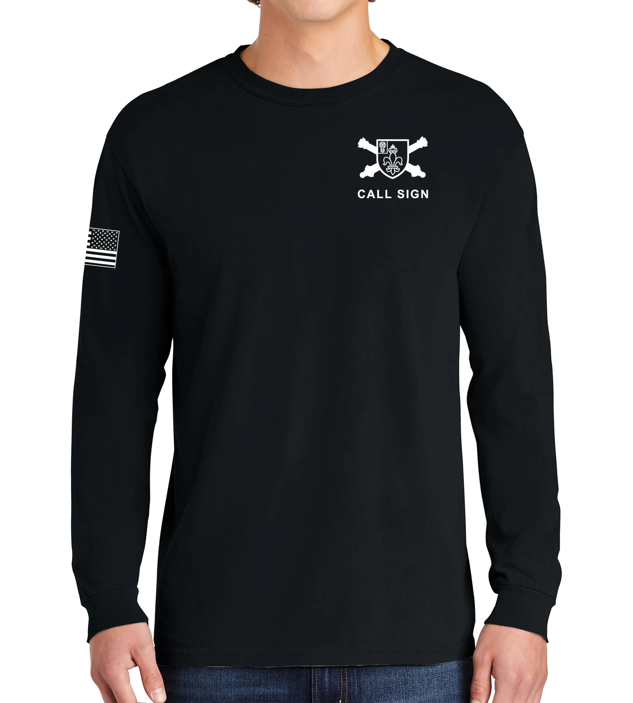 Chosen Long Sleeve 50-50 Blend Unisex Shirt. This shirt IS approved for PT