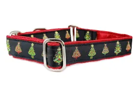Christmas Trees - Martingale or Buckle Dog Collar - 1" Width