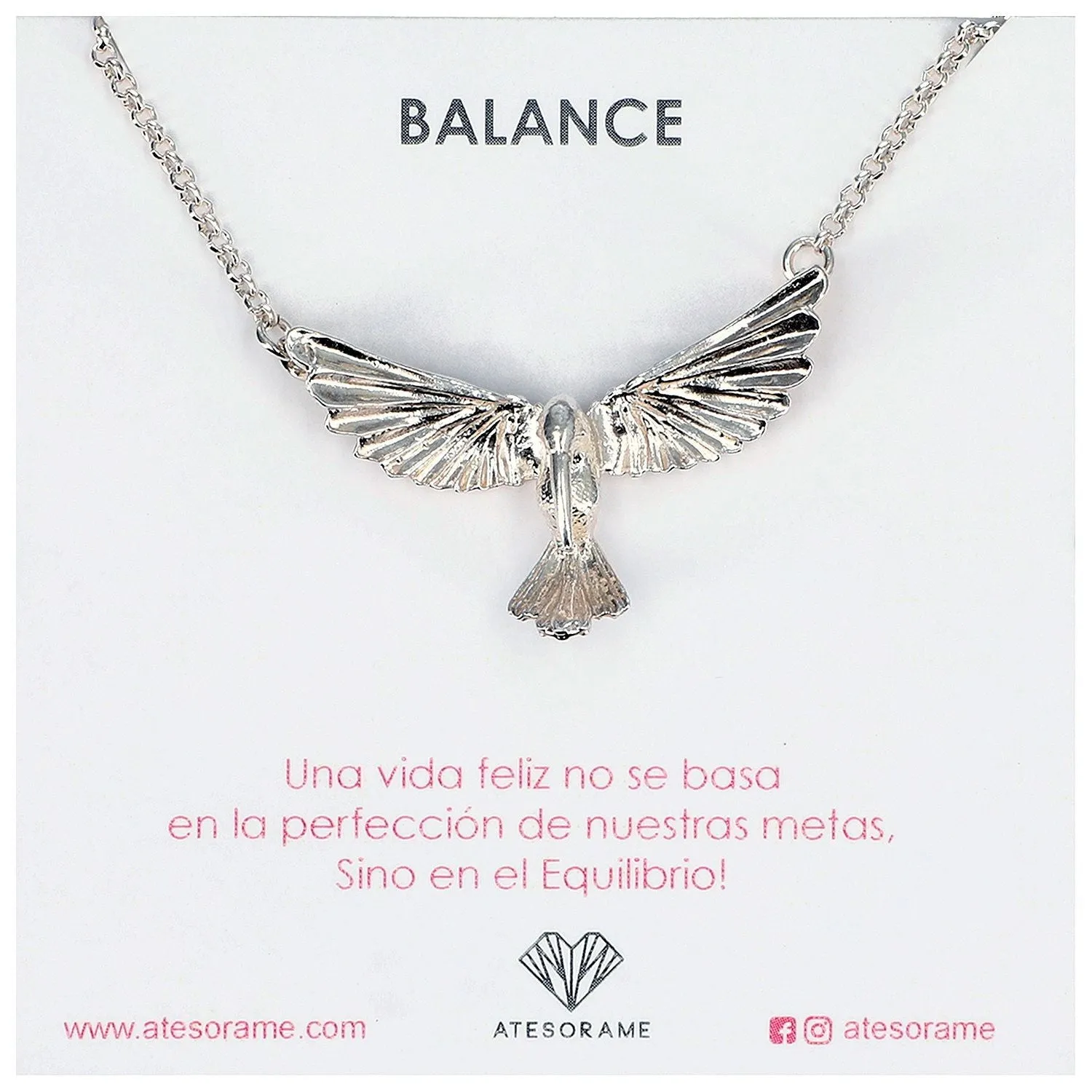 Collar Colibrí Tridimensional
