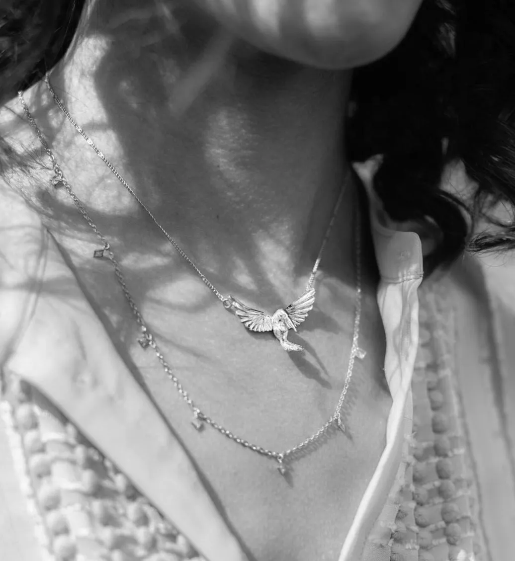 Collar Colibrí Tridimensional