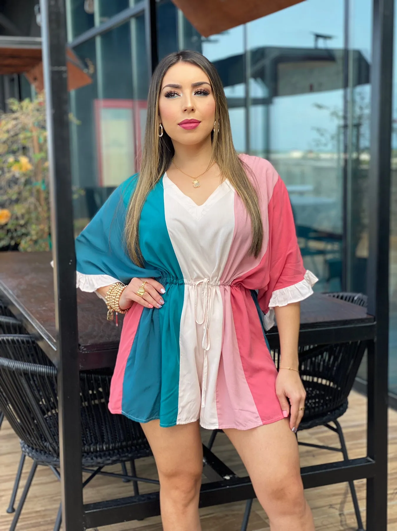 Color Block Romper