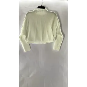COMMENSE Women's Off-White Piping Mock-Neck Long Sleeve Knit Top SZ XS(US2)