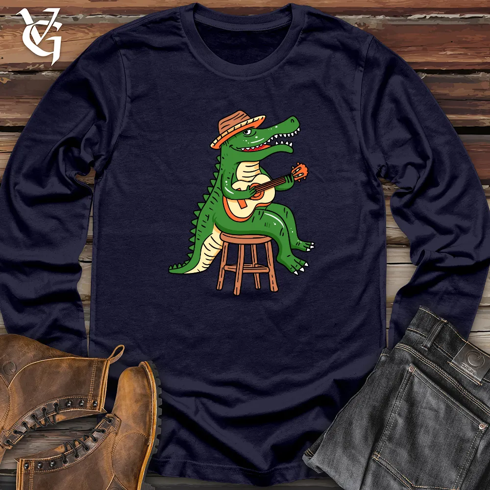 Crocodile Playing Guitar Long Sleeve
