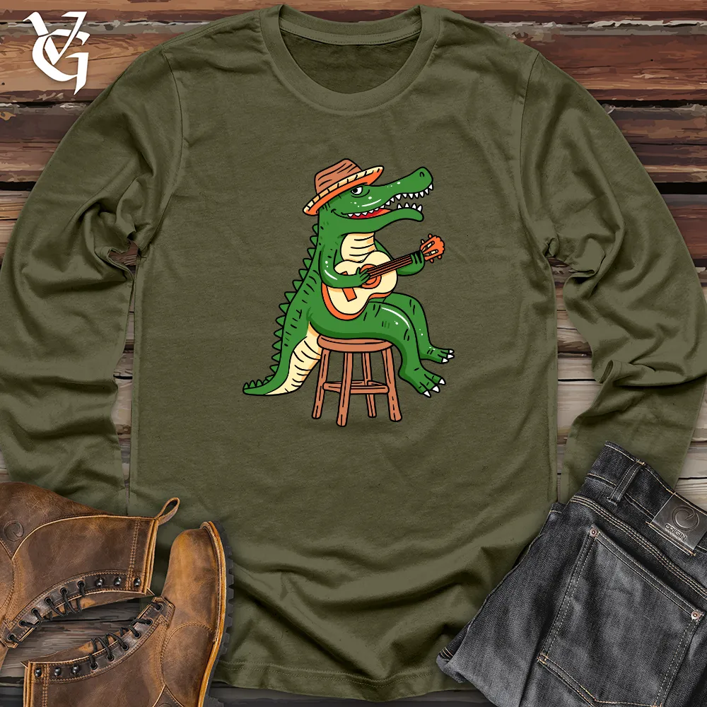 Crocodile Playing Guitar Long Sleeve