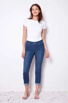 Cropped Skinny Jeans - Denim Blue