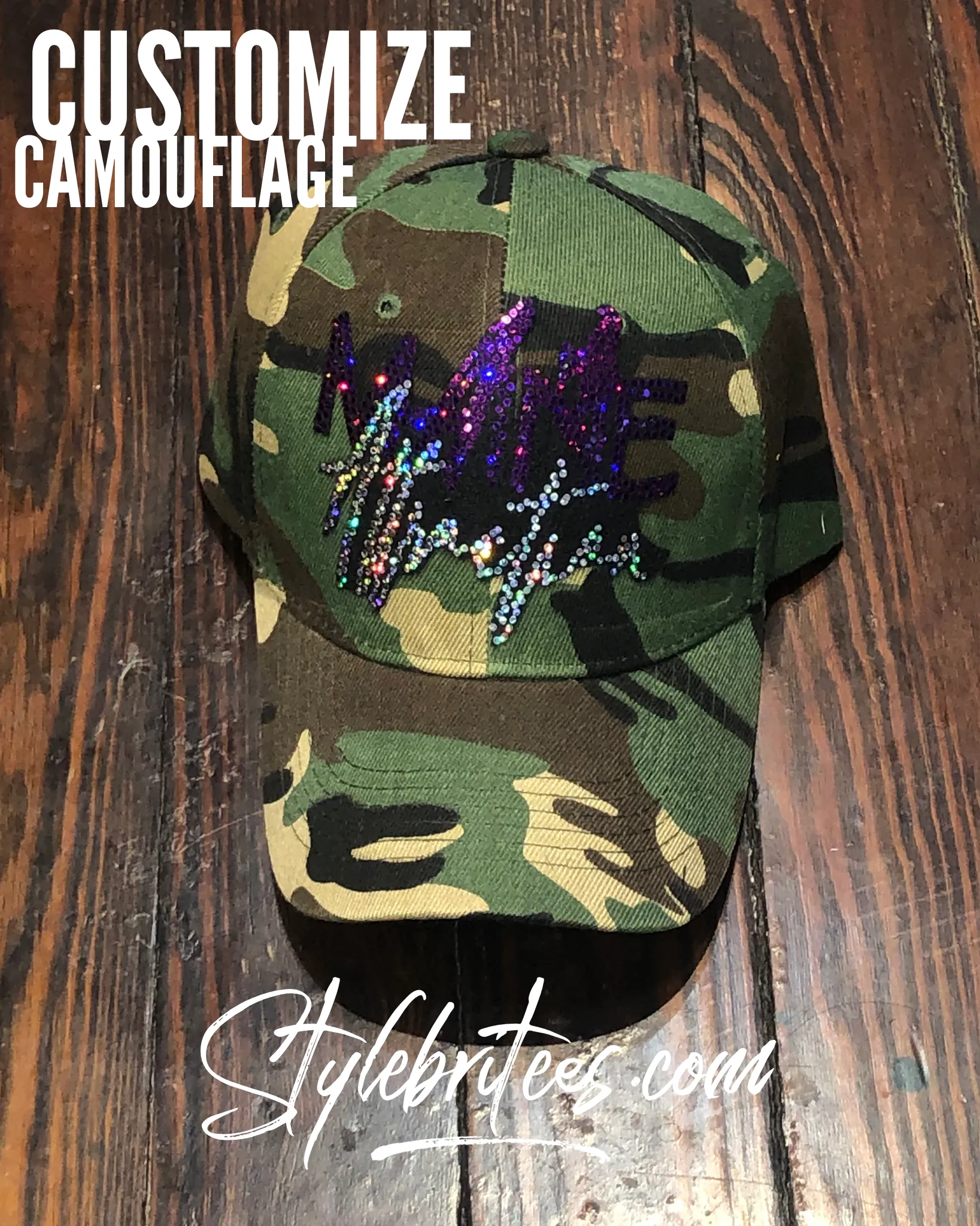 CUSTOMIZE CAMOUFLAGE BLING Patchwork JACKET