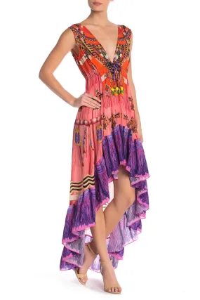 Designer Red High Low Dress