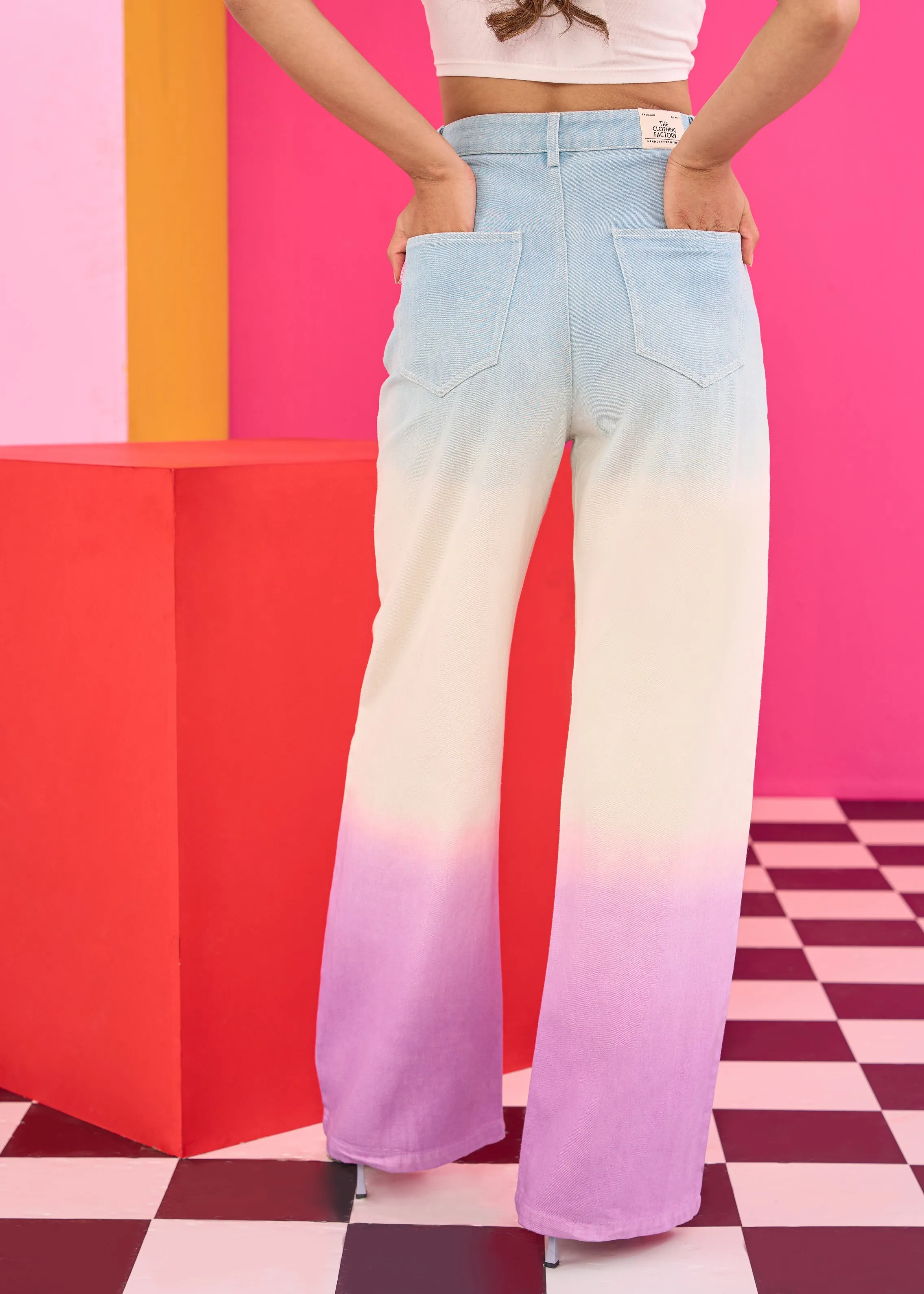 Emily in Paris: Lavender Ombre Dyed Jeans