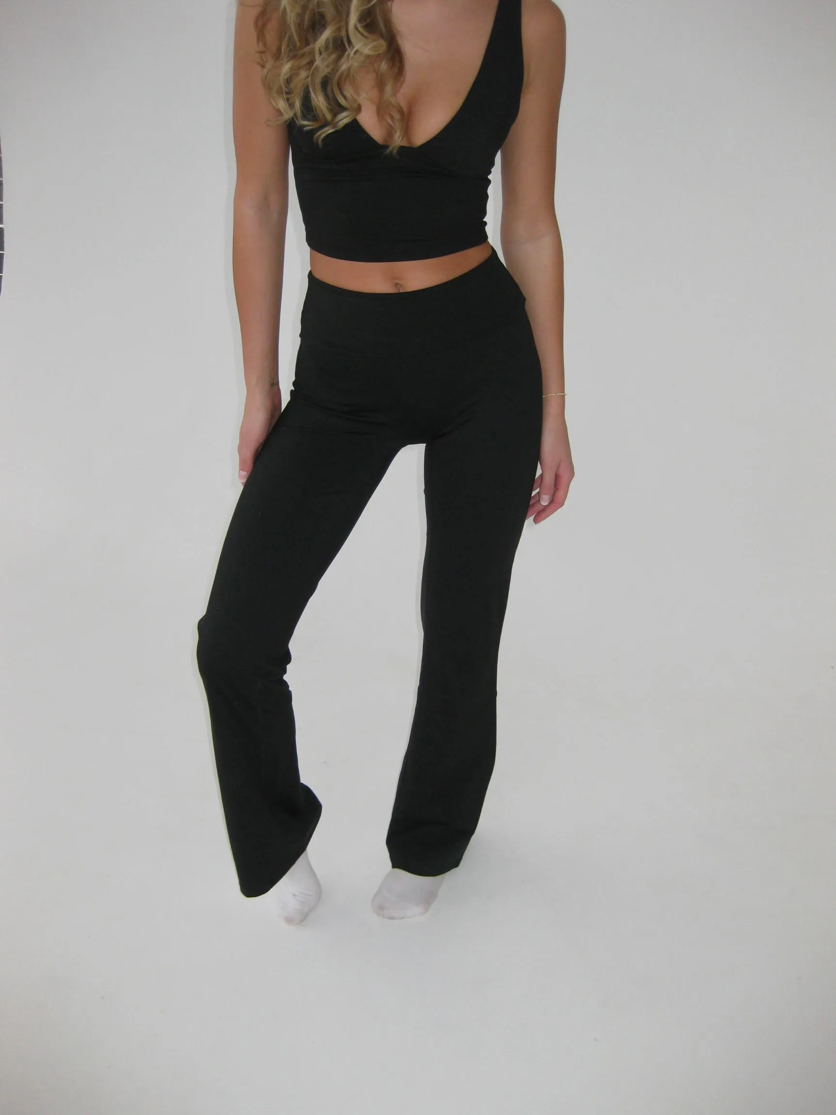Essential flared pants - Jet Black