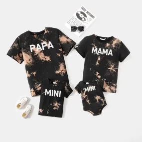 Family Matching Outfits 100% Cotton Letter Printed Short Sleeves T shirt