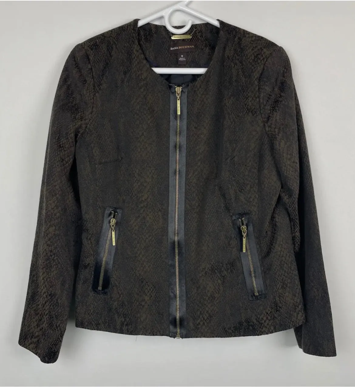 Faux Leather Snake Jacket