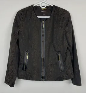 Faux Leather Snake Jacket