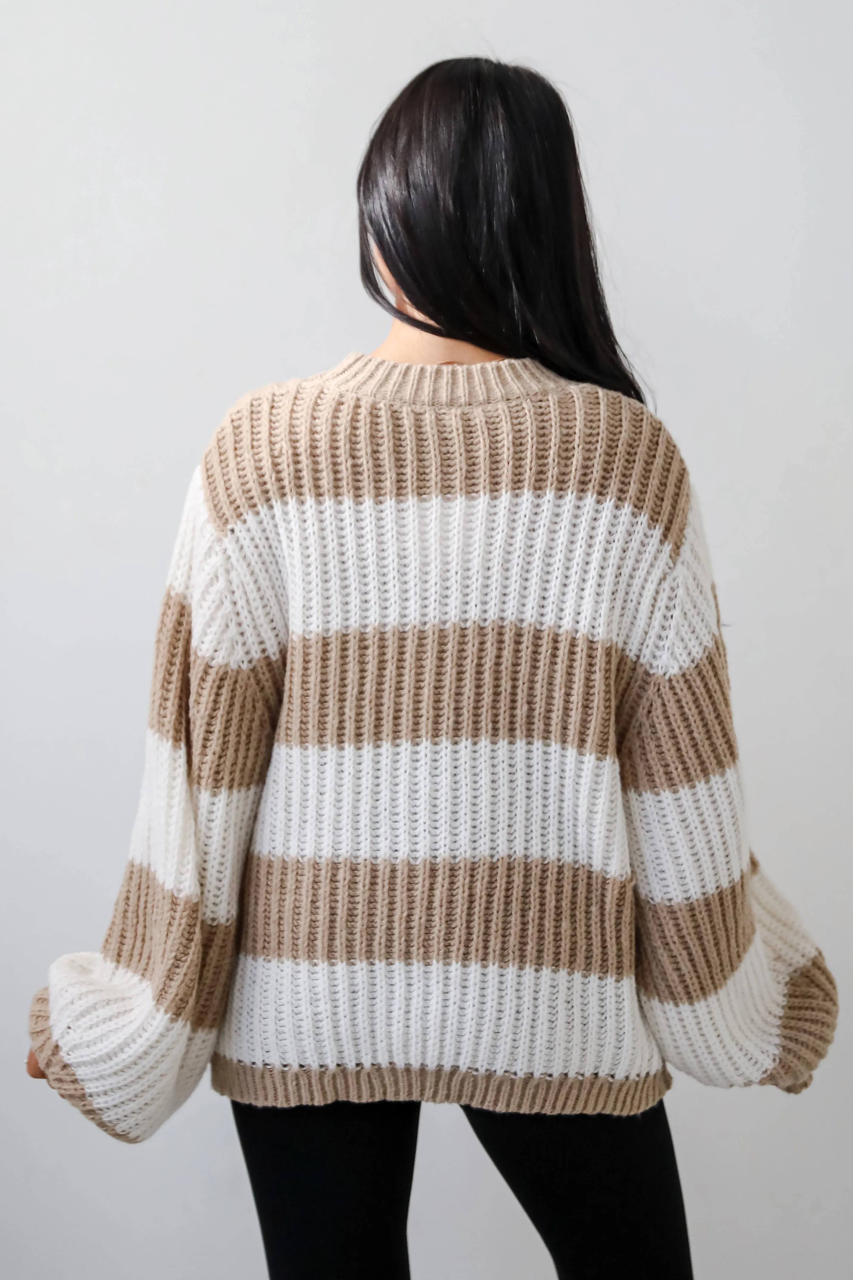 FINAL SALE - Cozy Aesthetic Striped Oversized Sweater