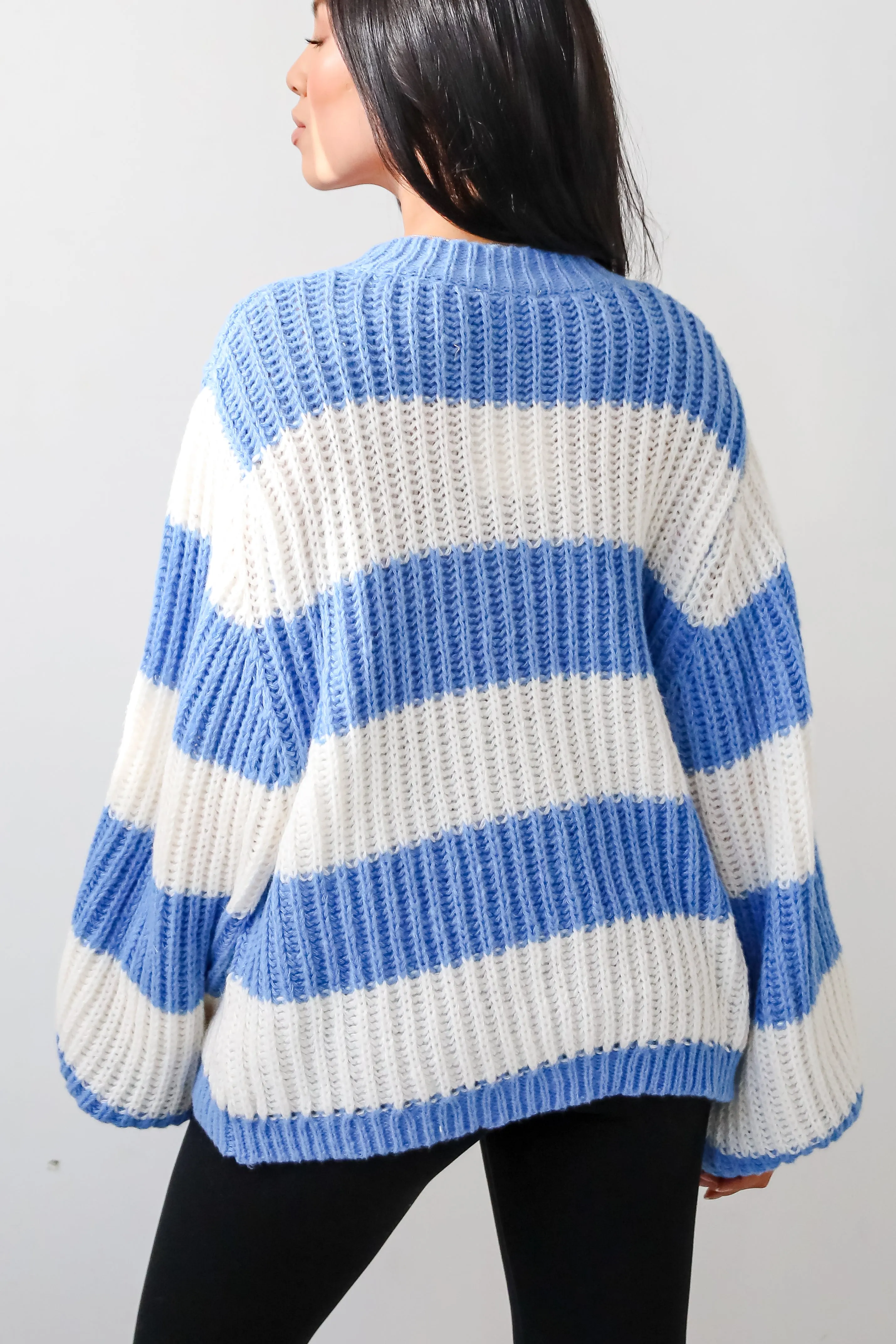 FINAL SALE - Cozy Aesthetic Striped Oversized Sweater
