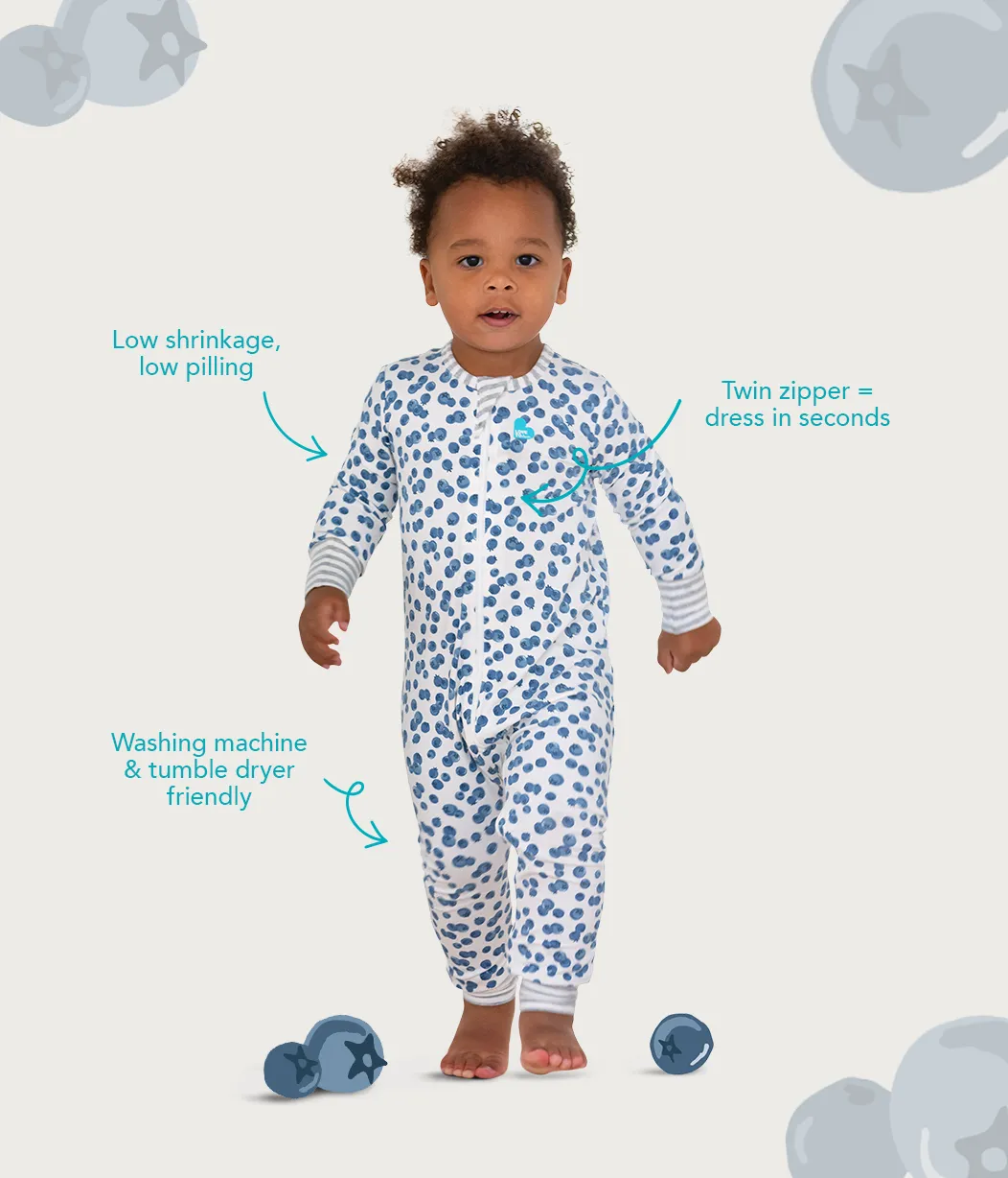 Footless Romper Cotton White Breakfast