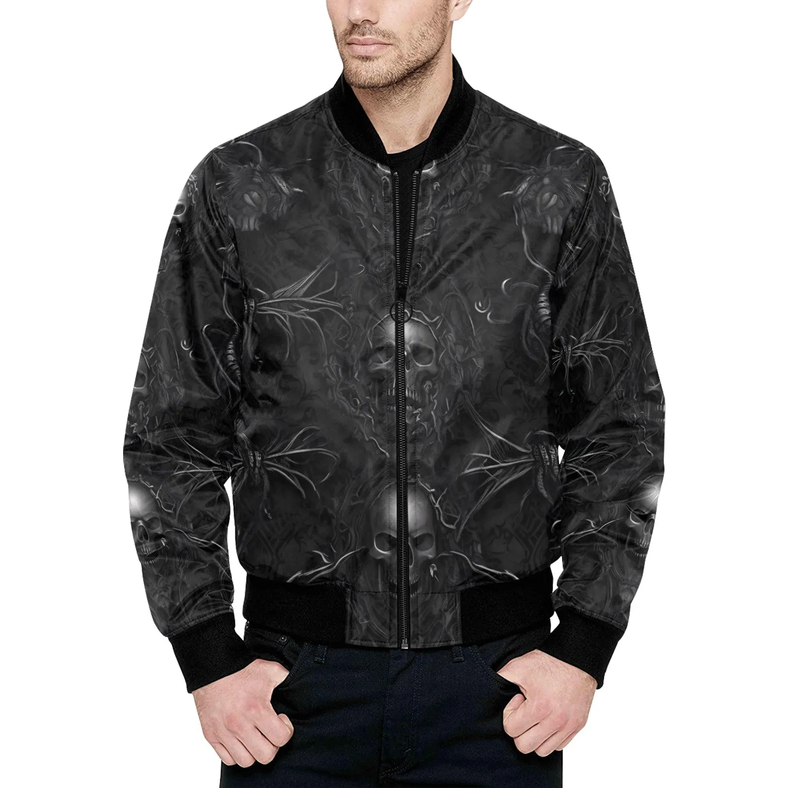 Goth And Skulls Bomber Jacket
