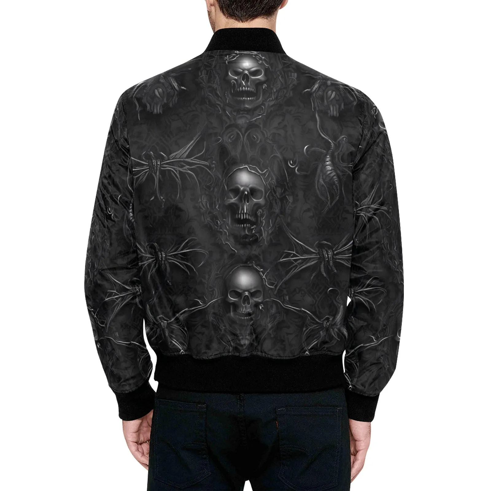 Goth And Skulls Bomber Jacket