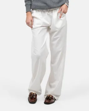 Heavyweight Linen Pants High-waisted White