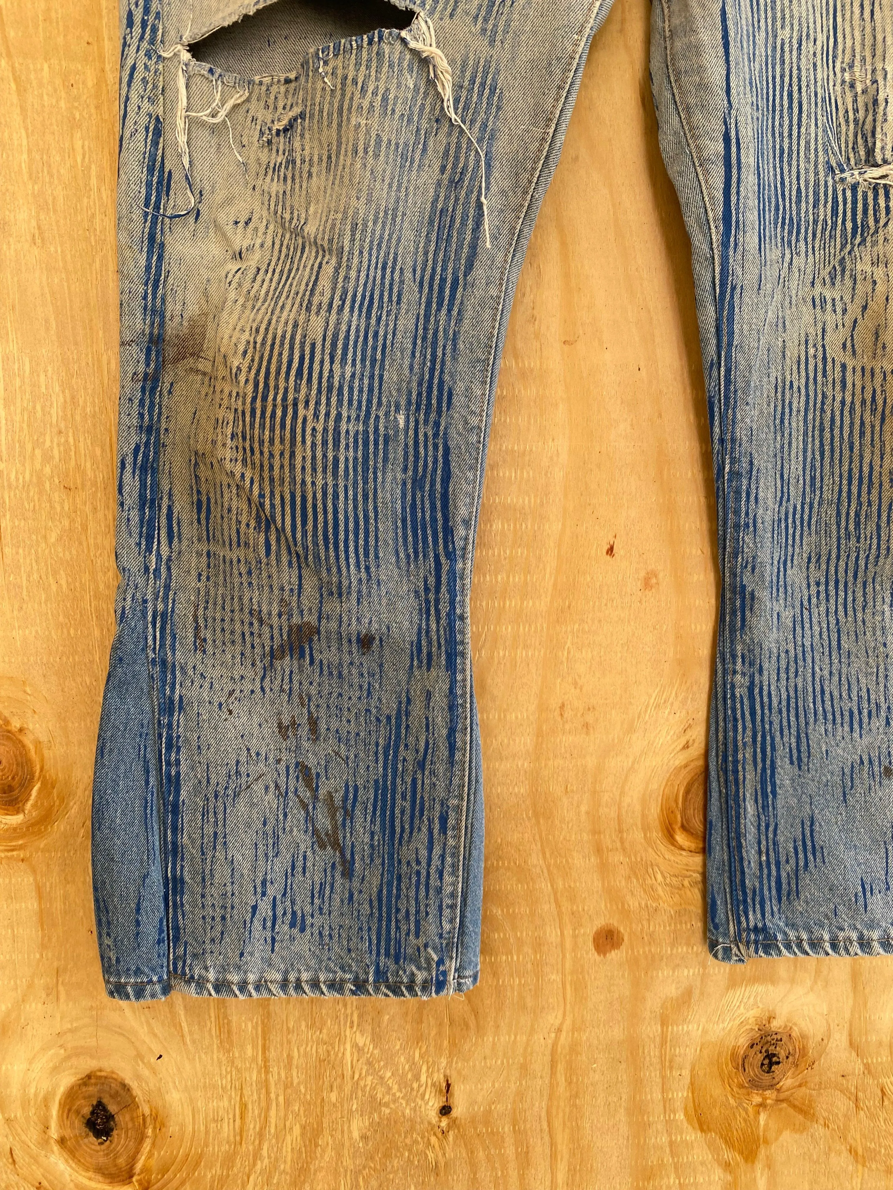 Hickory Striped Flared Denim | 40