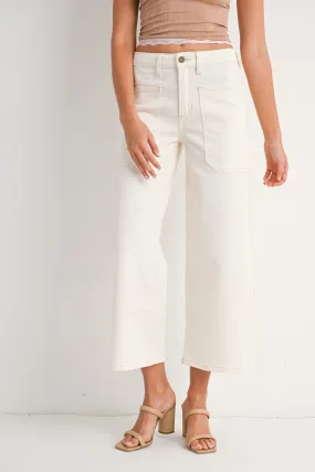 High Rise Crop Wide Leg