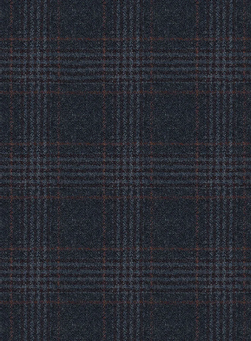 Italian Lark Blue Checks Flannel Suit