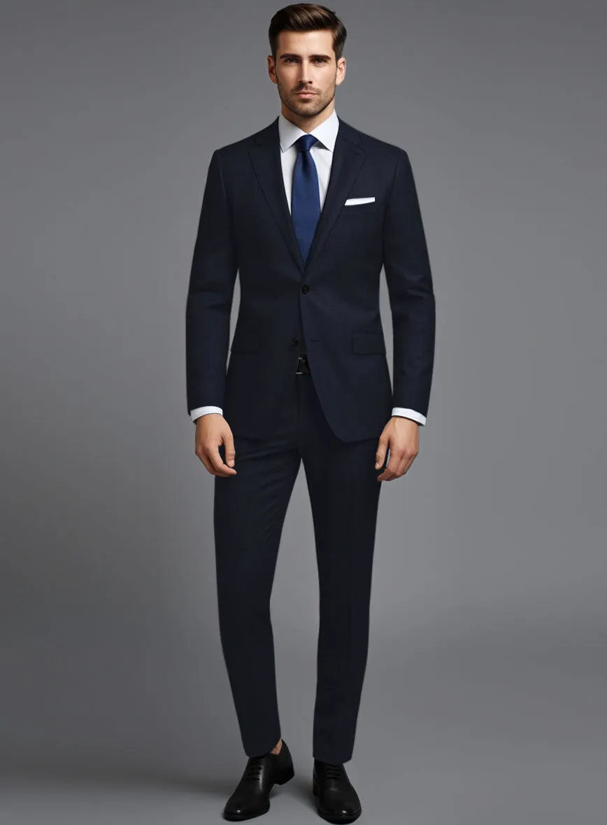 Italian Midnight Exiqu Blue Wool Suit
