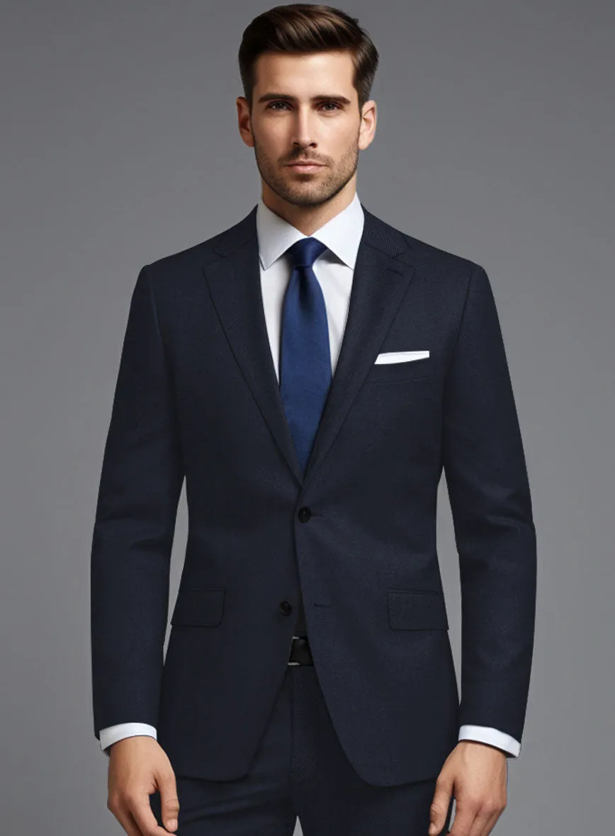 Italian Midnight Exiqu Blue Wool Suit