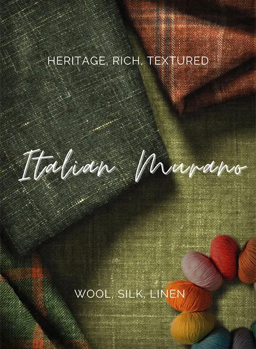 Italian Murano Brown Wool Linen Jacket