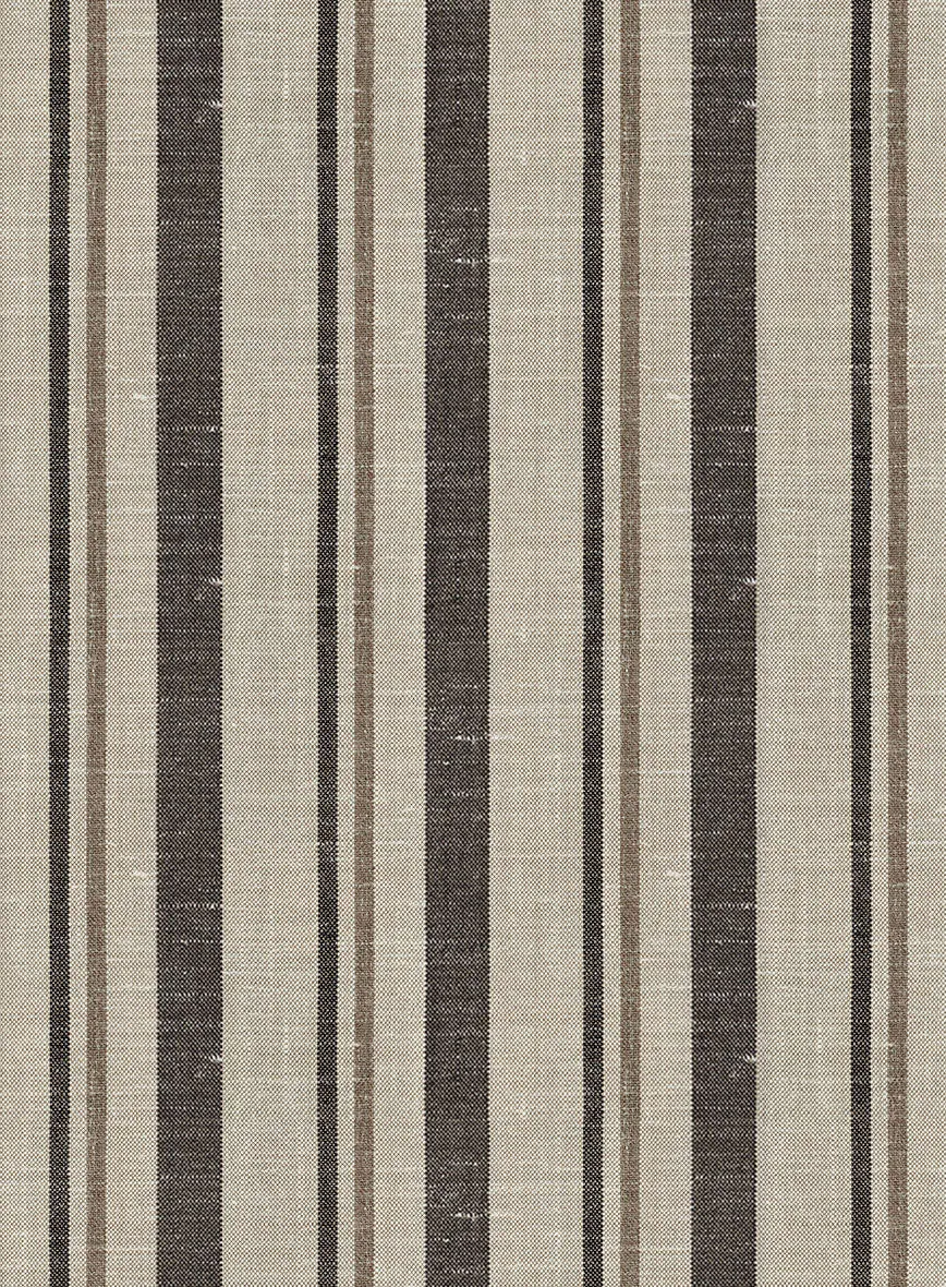 Italian Murano Emario Stripe Wool Linen Silk Jacket