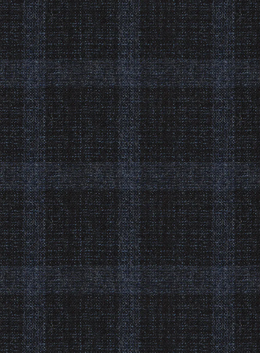 Italian Trek Dark Blue Checks Flannel Jacket
