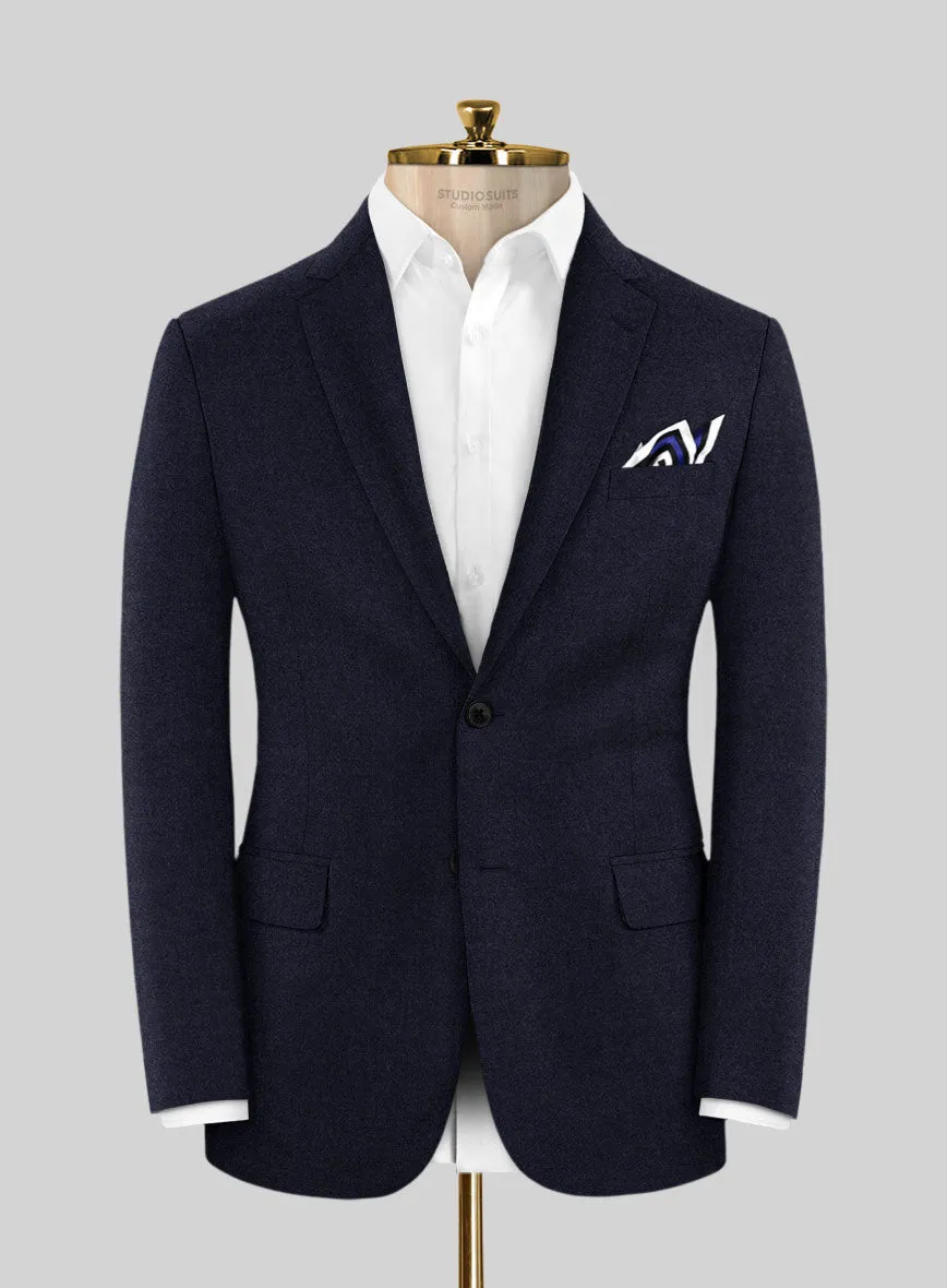 Italian Turna Jet Blue Flannel Jacket