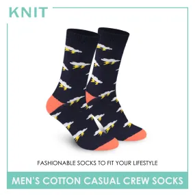 Knit Men's Clouds Thunder Cotton Light Performance Crew Socks 1 pair KMC2403